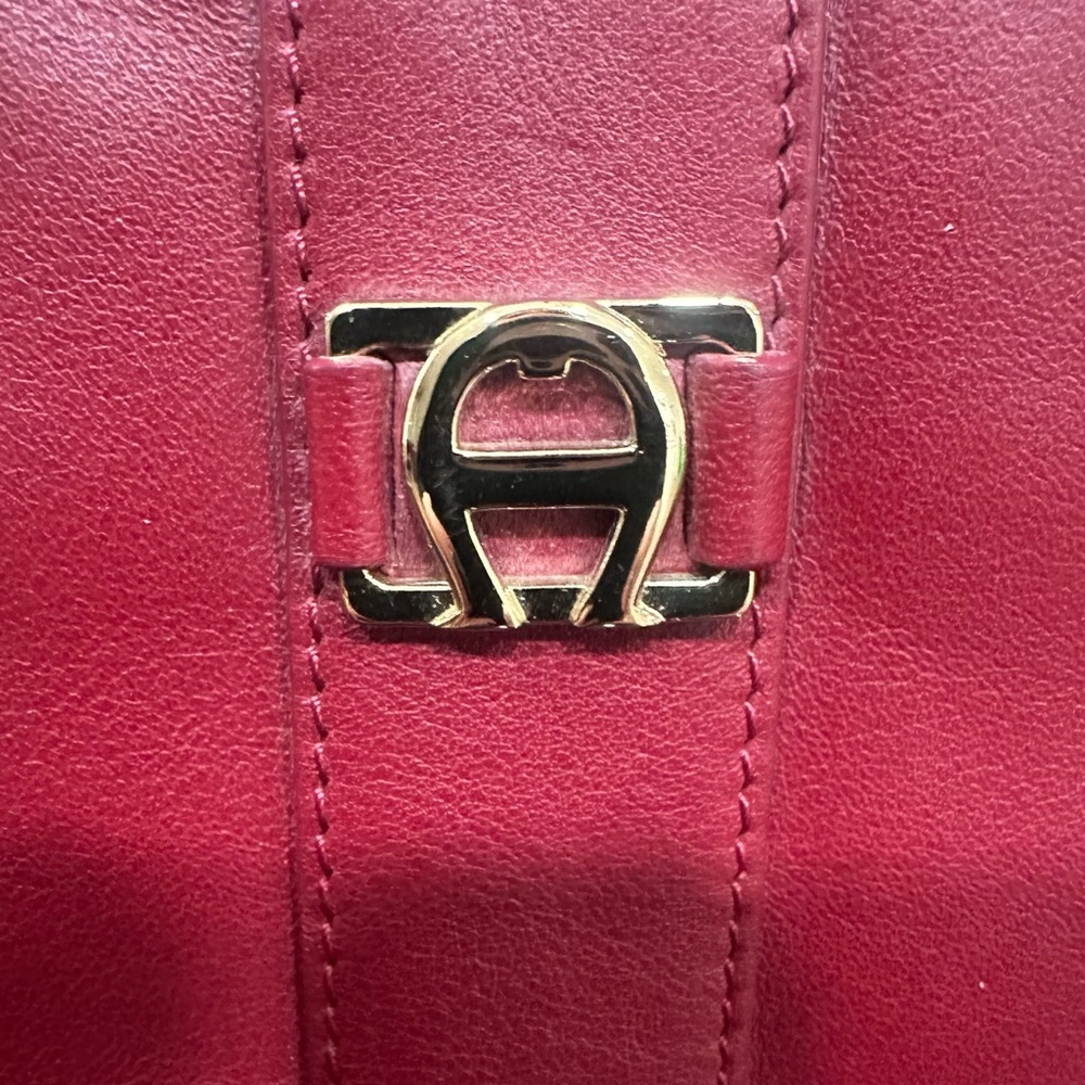 Etienne Aigner Red Leather Baguette Bag Vintage 90s Y2K - Picture 2 of 16